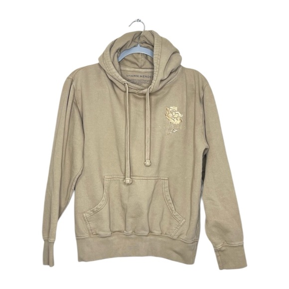 Shawn Mendes In My Blood Hooded Embroidered Sweatshirt Size Small tan - Picture 7 of 7